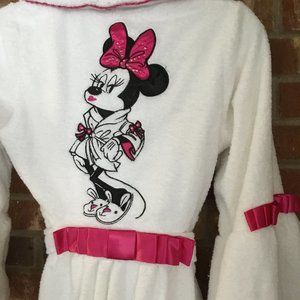 Disney Minnie Mouse Bedtime Collection Robe By Betsey Johnson Small